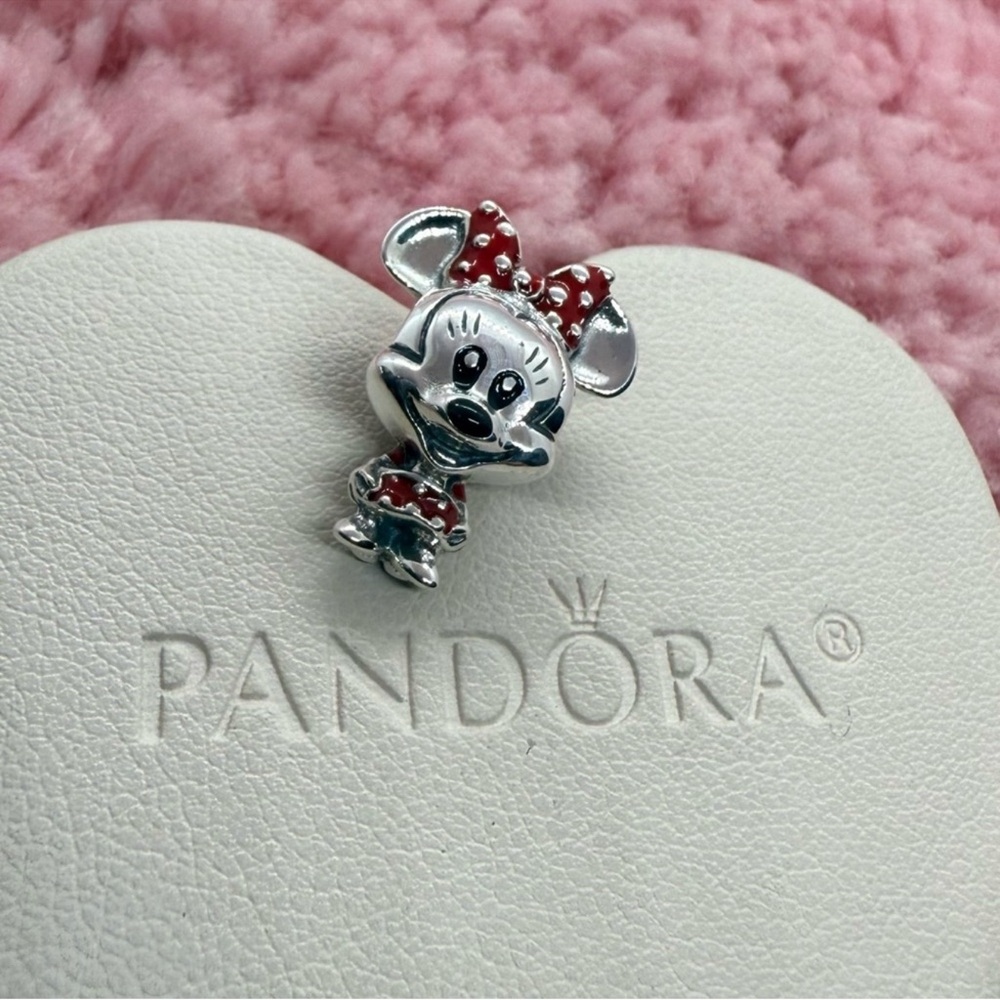 Minnie Mouse Dotted Dress & Bow Pandora Charm
